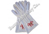 Masonic Regalia Hands Embroidery Gloves